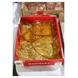 VTG AMBER CANDY DISHES