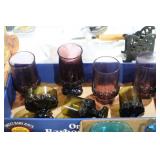 VTG FRANCISCAN PLUM & OLIVEGREEN GLASSES