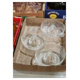 VTG ANCHOR HOCKING CLEAR GLASS JUICERS