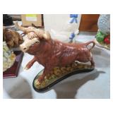 MID CENTURY BULL STATUE