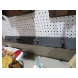 PAINTED WOOD WALL RACK W/ PEGS