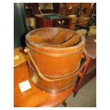 NICE WOOD BUCKET W/ HANDLE