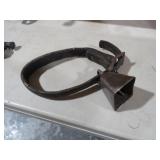 COW BELL W/ LEATHER STRAP