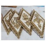 MID CENTURY HOME INTERIOR WALL DECOR-4 PC