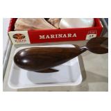 HAND CARVED MC IRON WOOD WHALE