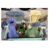 COLL. HANDPIANTED VASES & PITCHERS