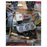 BOX FULL GAUGES & MISC TOOLS