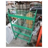 METAL 4 TIER ROLLING RACK