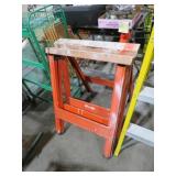 (2) METAL HIRSH FOLDING SAW WORK HORSES