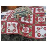 FULL SZ PATCHWORK TOPPER QUILT & SHAMS