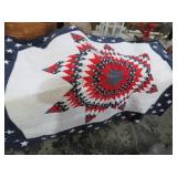 HANDSTITCHED FULL SZ PATRIOTIC QUILT