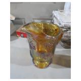 INDIANA GLASS HARVEST GRAPE CARN. GLASS PITCHER