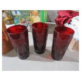 CRISTAL D ARQUES RUBY RED DURAND GLASSES