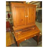 SOLID WOOD 2 PC 2DR/1 DWR PLANTATION DESK
