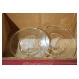 2 ETCHED GLASS PLATES