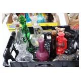 WINE DECANTERS, PERFUME BOTTLES, MISC