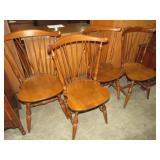 S/4 MOOSEHEAD MAINE WINDSOR BACK CHAIRS