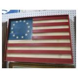 HANDMADE WOOD AMERICANA FLAG WALL ART