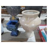 (2) CERAMIC ORNATE PLANTERS