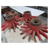 (3) VTG WOOD WAGON CENTER HUBS