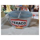 TEXACO GALVANIZED BOTTLE CADDY