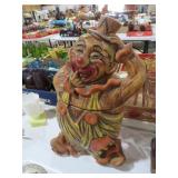 VTG CERAMIC CLOWN COOKIE JAR