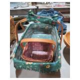 (2) LONGABERGER MOVABLE HANDLE BASKETS 1992&1995