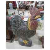HANDCARVED & PAINTED WOOD ROOSTER