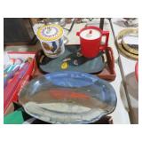 SERVING TRAYS, CANISTER & PITCHER