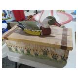 HANDMADE WOOD DUCK STORAGE BOX
