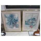 PAIR OF FRAMED AFTER LIGHT/ STIRRING LEAVES BY CHE