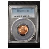 1955 D LINCOLN CENT GRADED PCGS MS66RD
