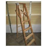 KELLER 6 FT WOOD FOLDING LADDER