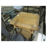 WICKER SIDE TABLE