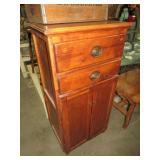 SOLID WOOD 2 DWR /2 DR CABINET