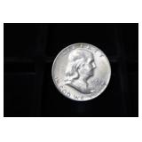 1957 D FRANKLIN HALF DOLLAR 90%