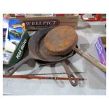 (3) CAST IRON SKILLETS