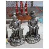 PAIR OF NICE MEDIEVIL KNIGHTS BOOK ENDS