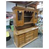 OAK 2 PC 4DR/3 DWR CHINA HUTCH