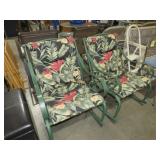 PAIR HEAVY DUTY METAL PADDED PATIO ROCKERS