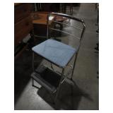CHROME FOLDING KITCHEN STOOL