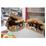 2 VINTAGE NATIVITY SETS