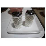 FENTON MILK GLASS HOBNAIL SHAKERS