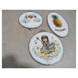 (3) STAINED GLASS HANDMADE ORNAMENTS