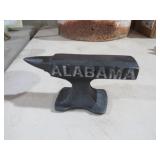 SMALL CAST IRON ALABAMA  ANVIL