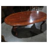 CHERRY FINISH QUEEN ANNE LEG COFFEE TABLE