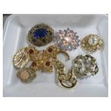 VTG RHINESTONE BROOCH COLLECTION