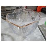 HEAVY CRYSTAL W/ GOLD TRIM BOWL