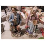 HOMCO VTG CERAMIC OLD COUPLE STATUES