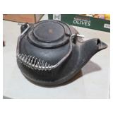 NICE OLD CAST IRON TEA KETTLE
